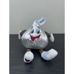2001 Hershey's Kiss Plush 8" Silver Hugs Kisses Stuffed Toy Vintage